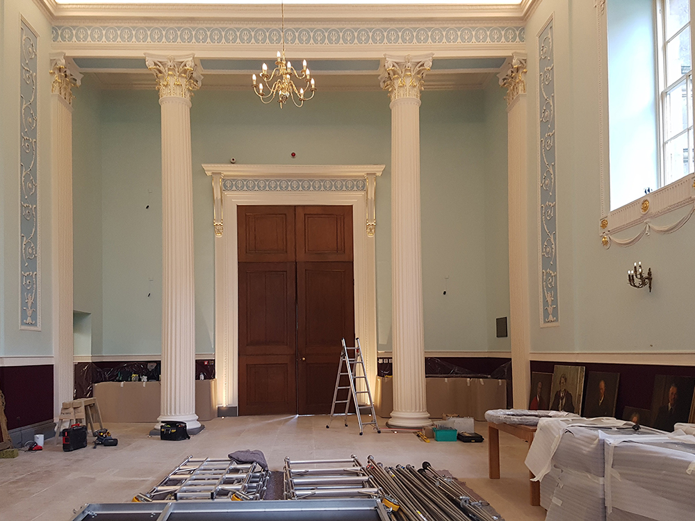 worcester college dining room undergoing renovation