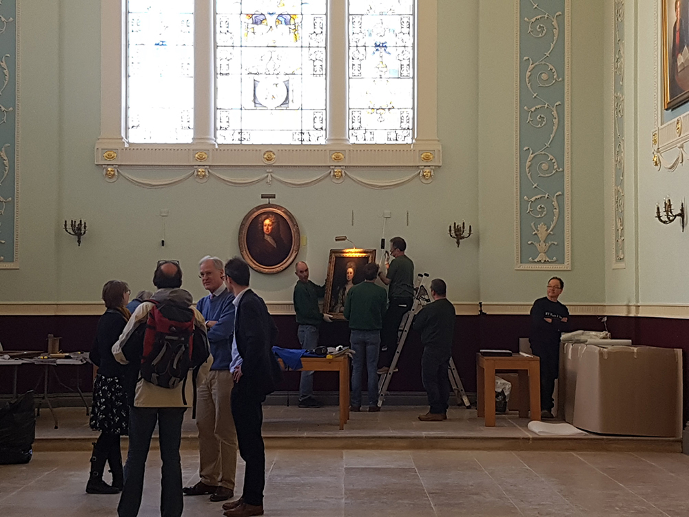 worcester college portraits illuminated by hogarth lighting picture lights 