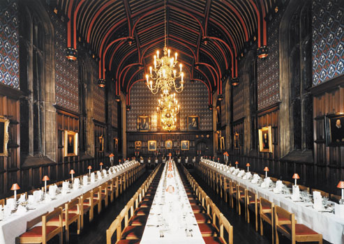 corpus christi interior with large paintings and Hogarth picture lights over