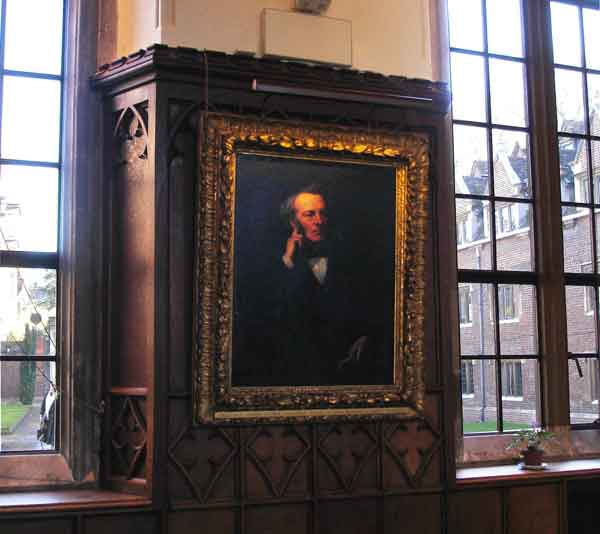 pembroke college close up of classic picture light by Hogarth