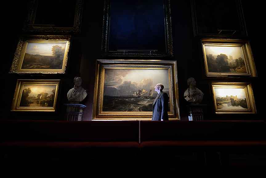 Hogarth lighting selected to light petworth house turner exhibtion - national trust