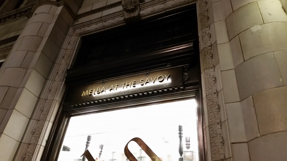 Savoy Hotel, Sign lights, london, Hogarth lighting