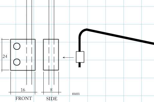 diagram of pencil picture light attachment bracket